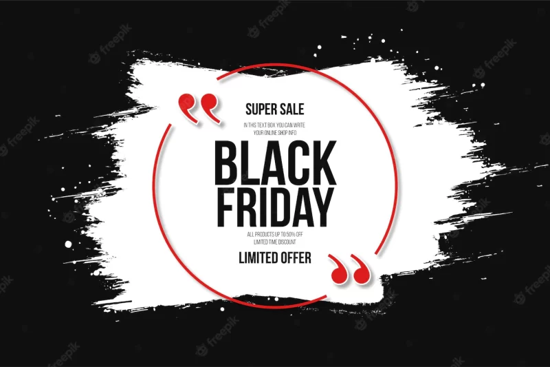 Black friday super sale with white splash background Free Vector