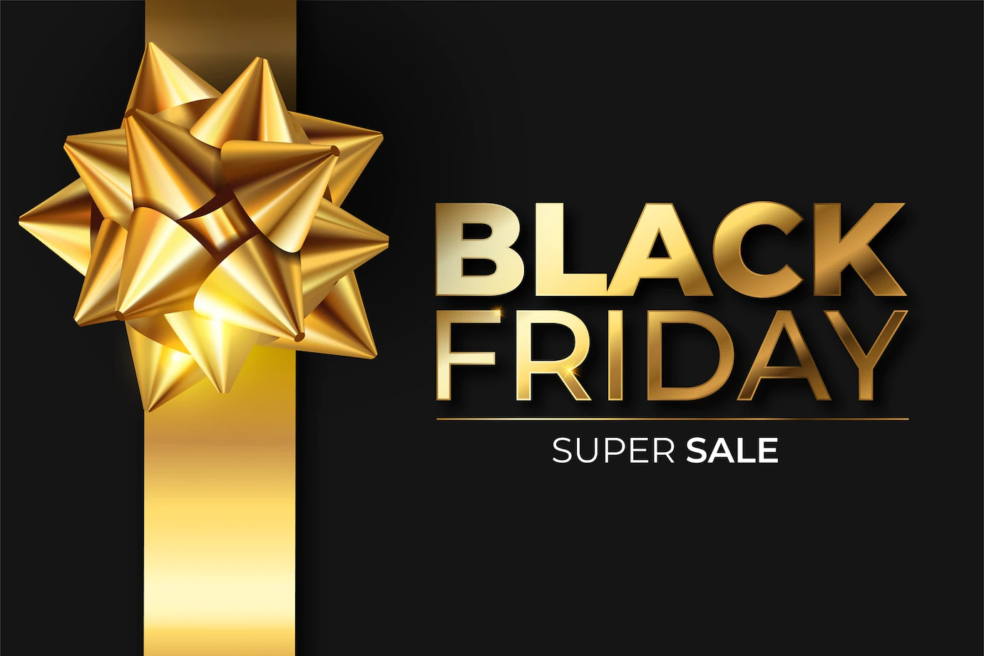 Black Golden Realistic Black Friday Banner 1361 2894