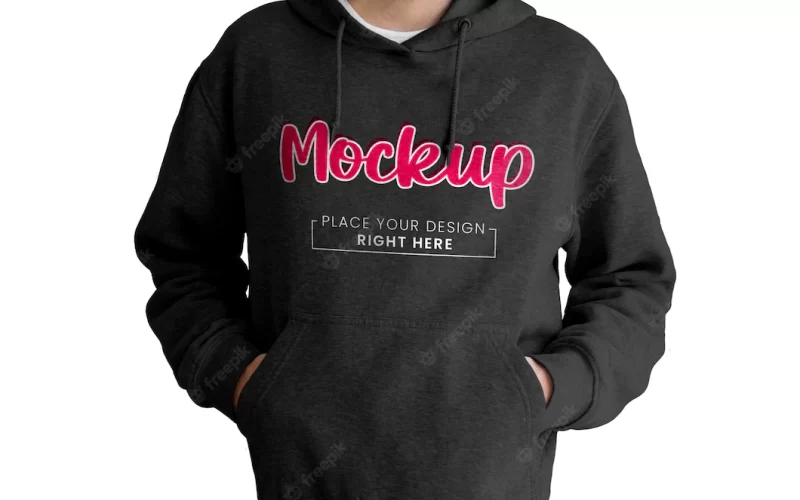 Black hoodie mockup Free Psd