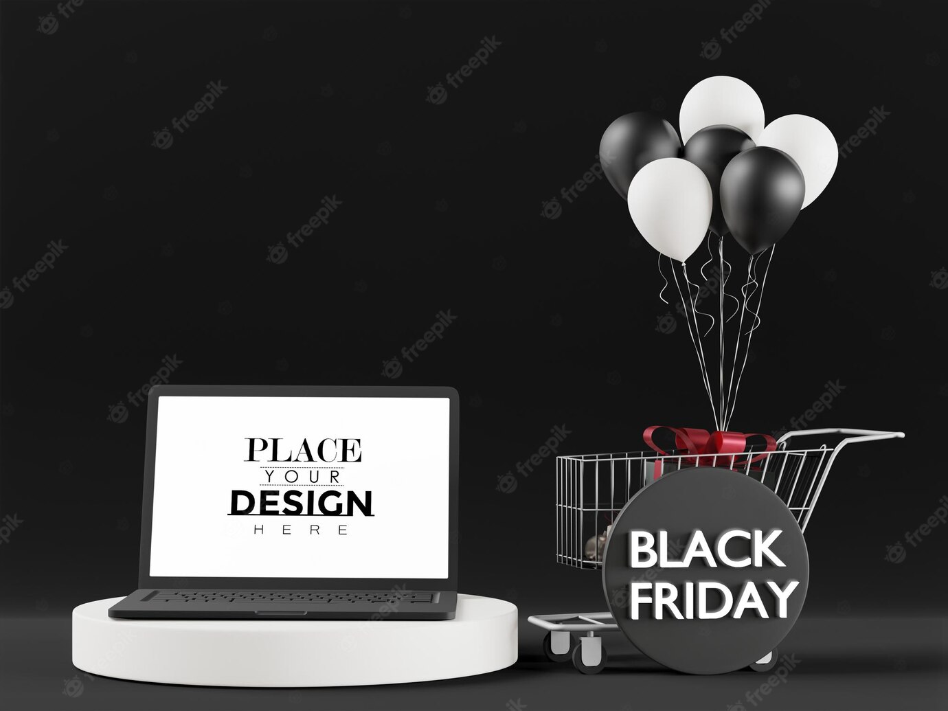 Blank Screen Laptop Computer Mockup Black Friday 1150 39168