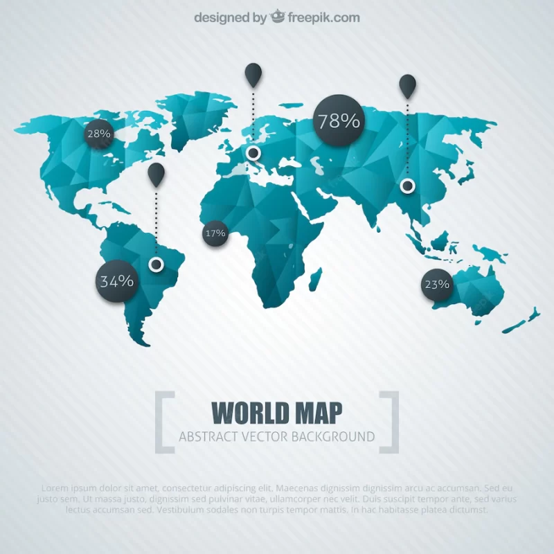 Blue word map infographic Free Vector