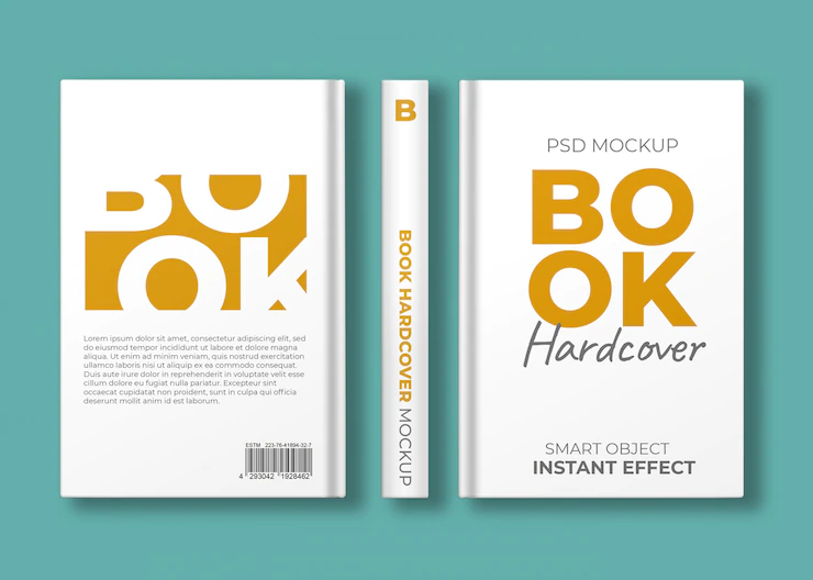 Book Hardcover Mockup Three Views 125540 226