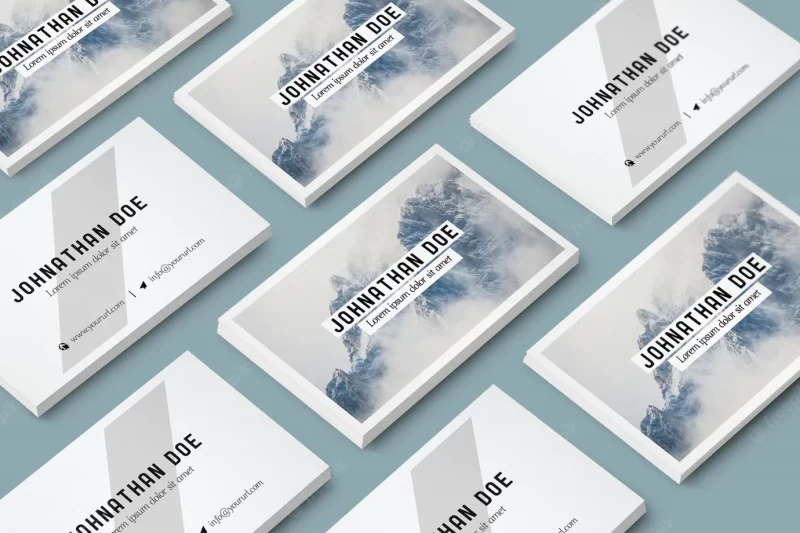 Business card collection mock up Free Psd