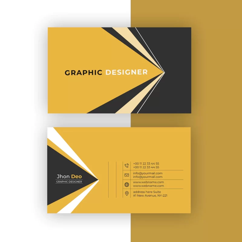 Business card set creative and clean business card template Free Vector