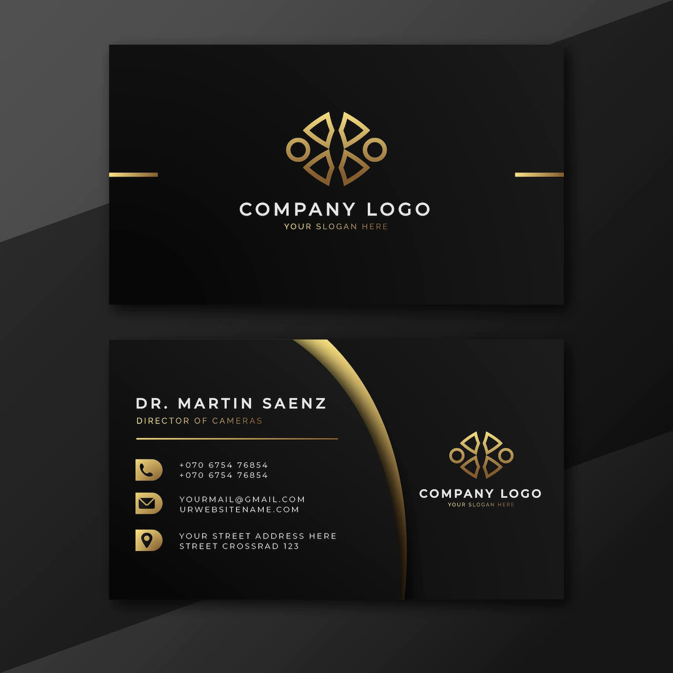 Business Card Template Gold Foil 23 2148887112