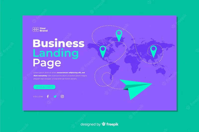 Business landing page Free Vector Business landing page Free Vector