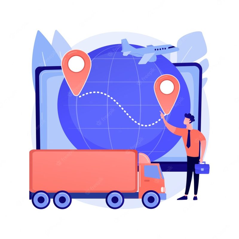 Business logistics abstract concept vector illustration. smart logistics technologies, commerci