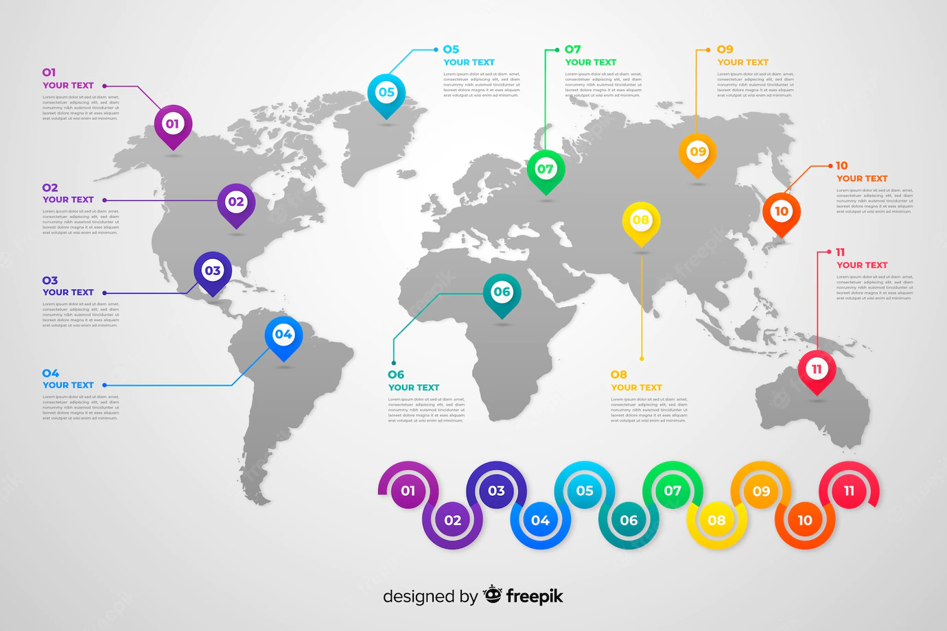 Business World Map Infographic 52683 26903