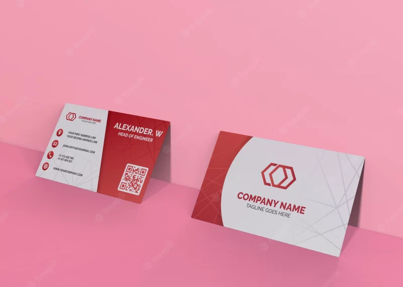 Card brand company business mock-up paper Free Psd