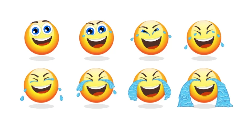 Cartoon emoji animation collection Free Vector