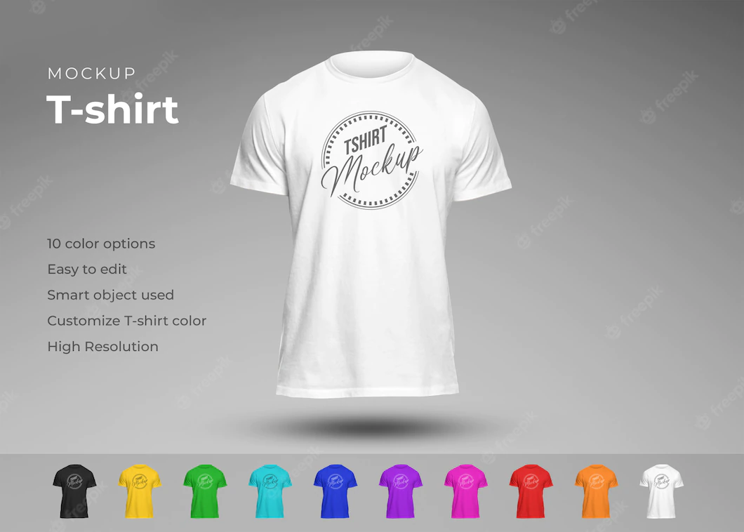 Casual T Shirt Mockup Different Colors 68185 387