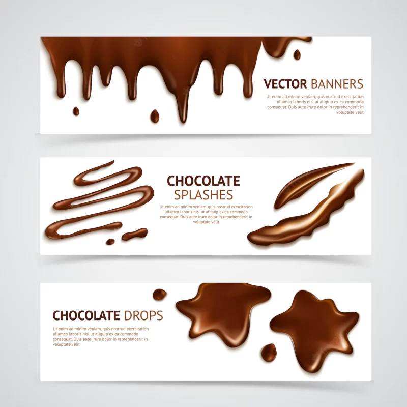 Chocolate banners set Free Vector Chocolate banners set Free Vector
