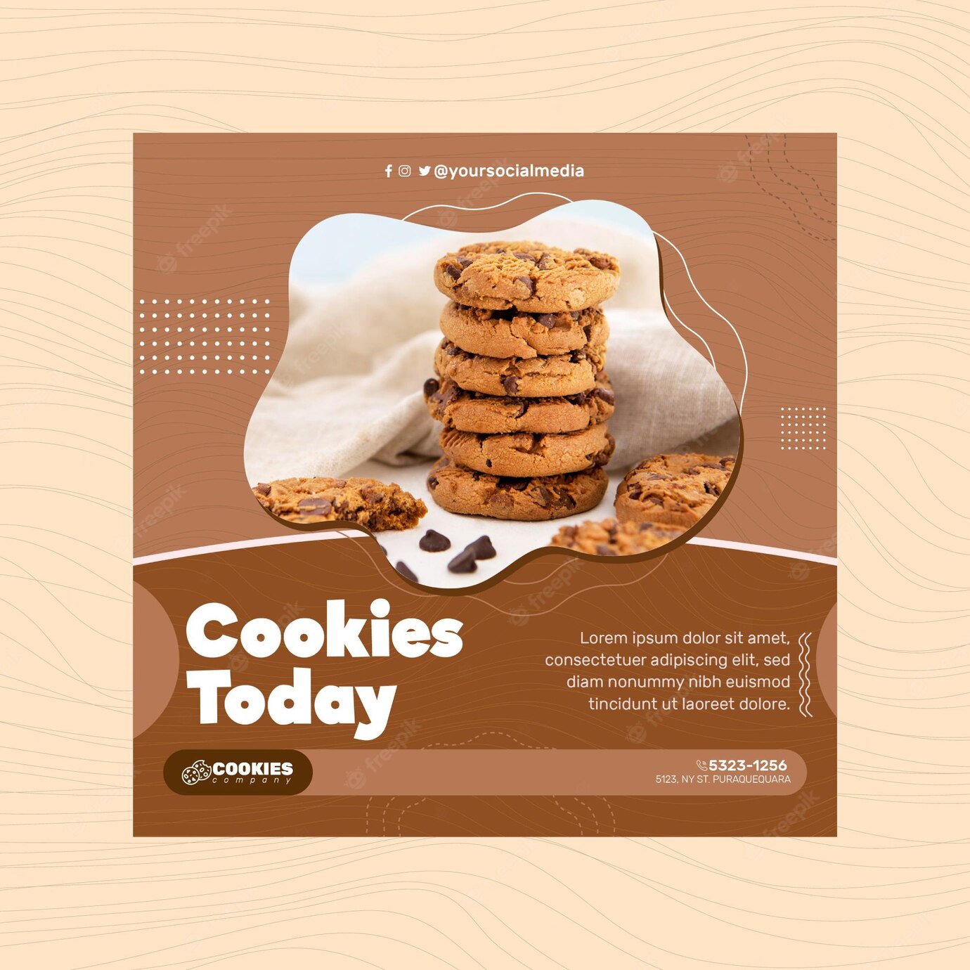 Chocolate Cookies Flyer Square 23 2148759888