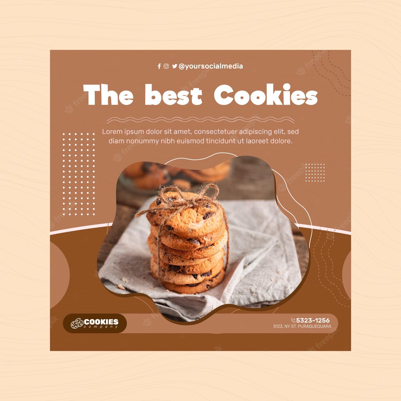 Chocolate Cookies Flyer Square 23 2148759889