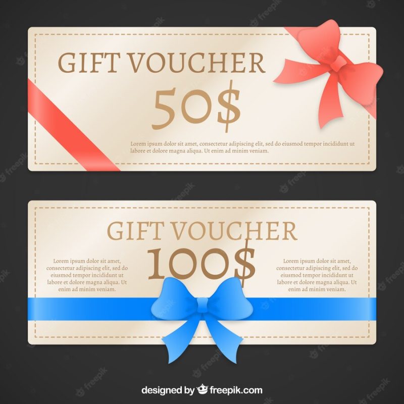 Christmas gift voucher pack Free Vector