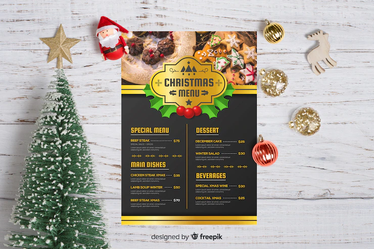 Christmas Menu Template 52683 2058