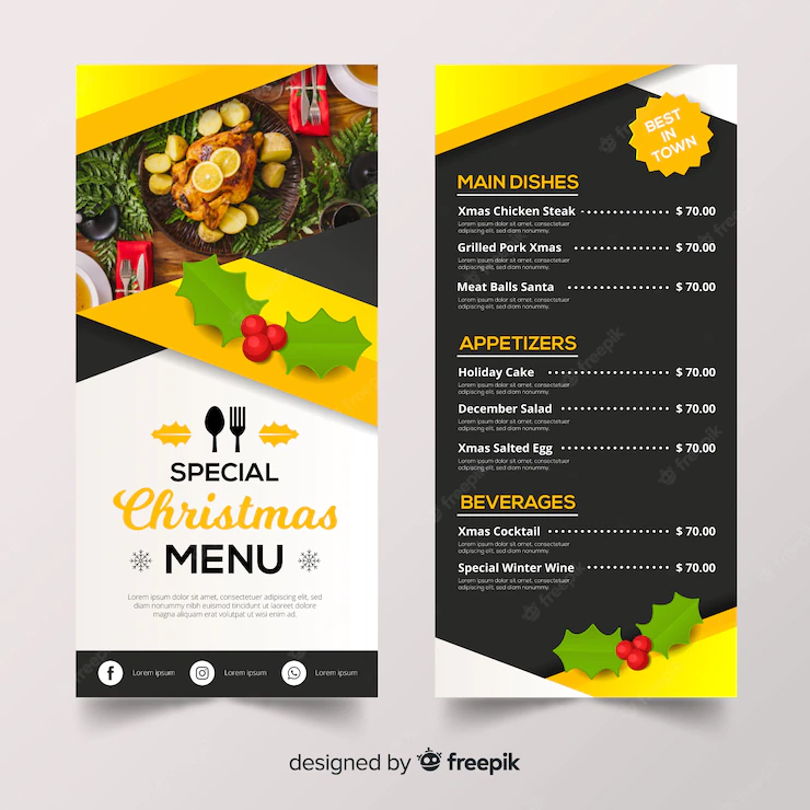 Christmas Menu Template 52683 2061