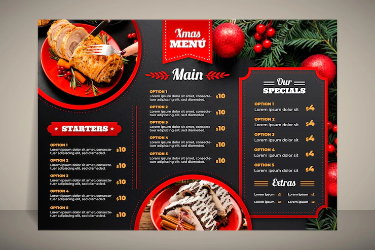 Christmas Menu Template 52683 52436