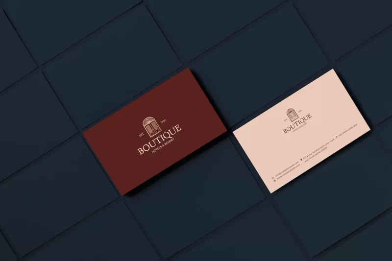 Classic business card mockup psd corporate identity design Free Psd