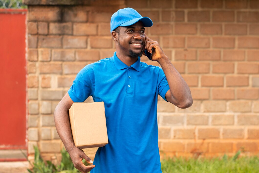 Close Up Delivery Person With Parcel 23 2149095911