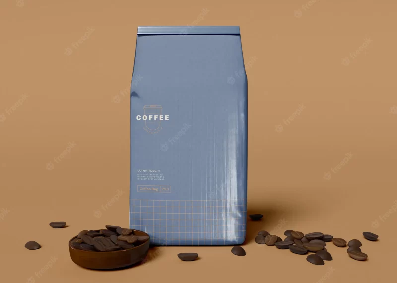 Coffee bag mockup Free Psd template