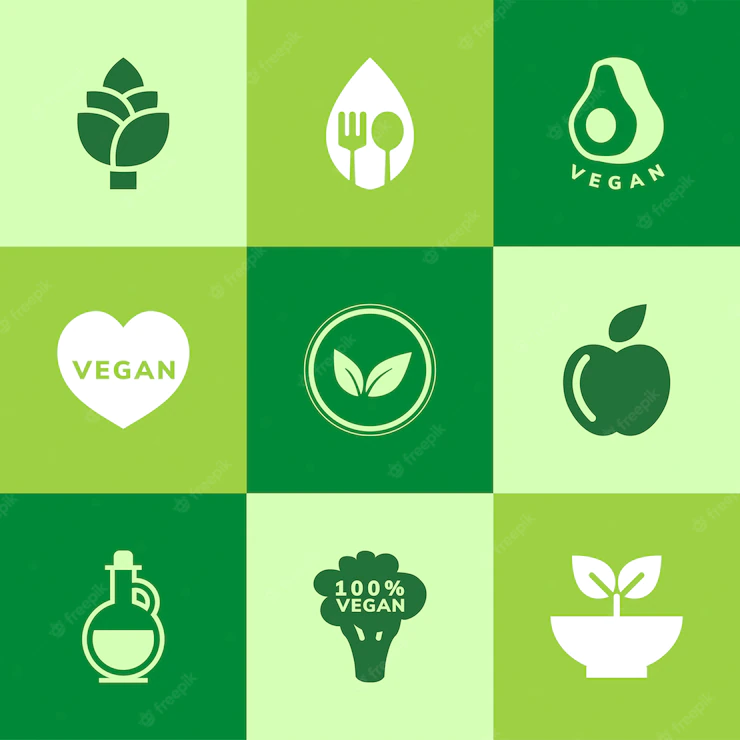 Collection Vegan Icon Vectors 53876 66785