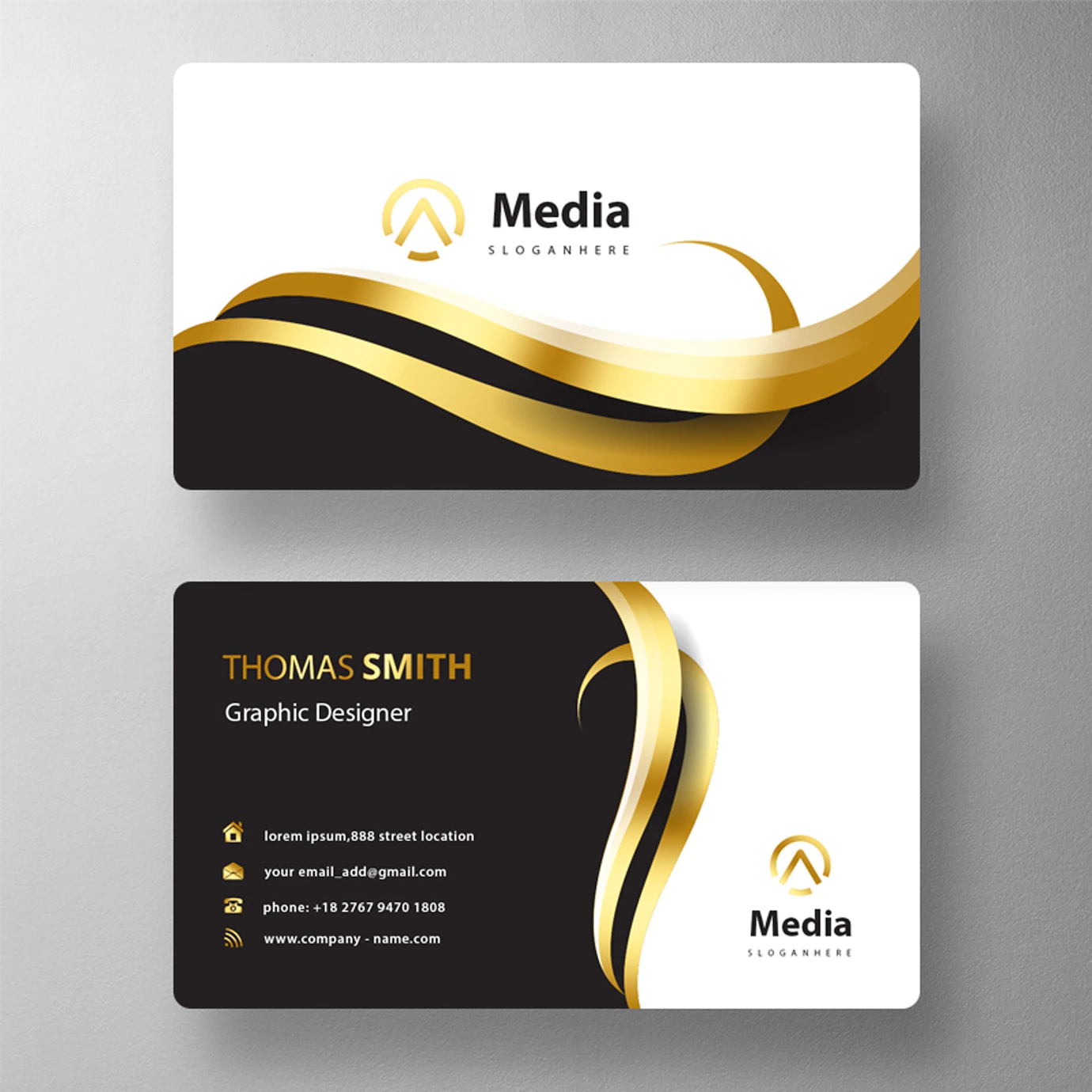 Colorful Business Card Mock Up 1409 1096