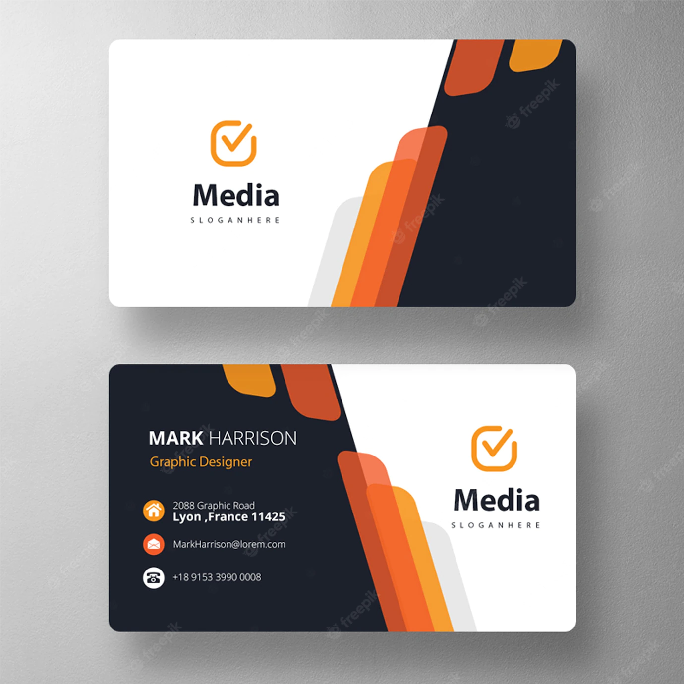 Colorful Business Card Mock Up 1409 1100