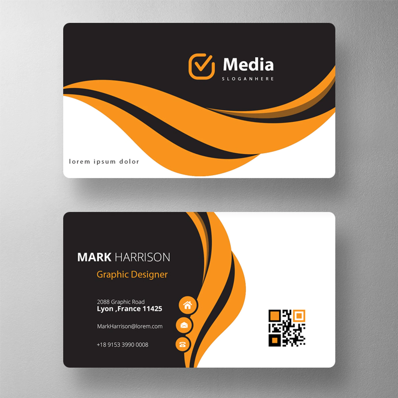 Colorful Business Card Mock Up 1409 1101