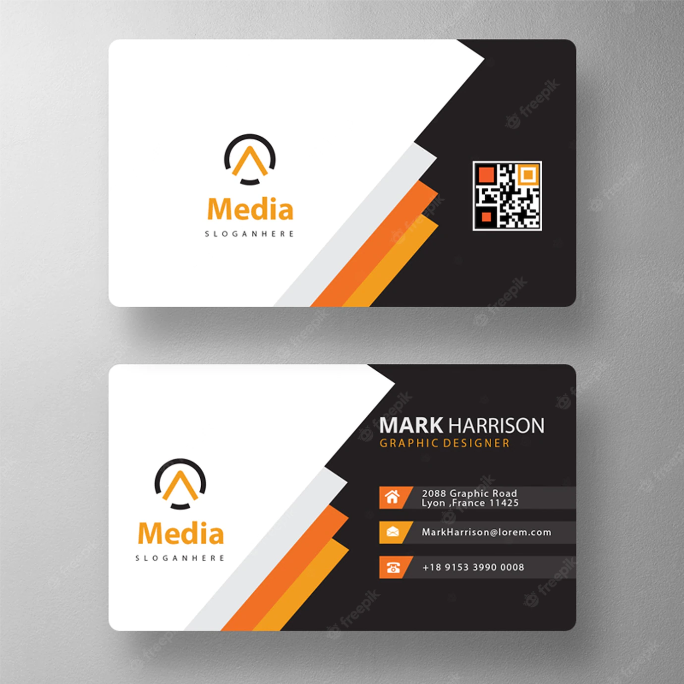 Colorful Business Card Mock Up 1409 1102