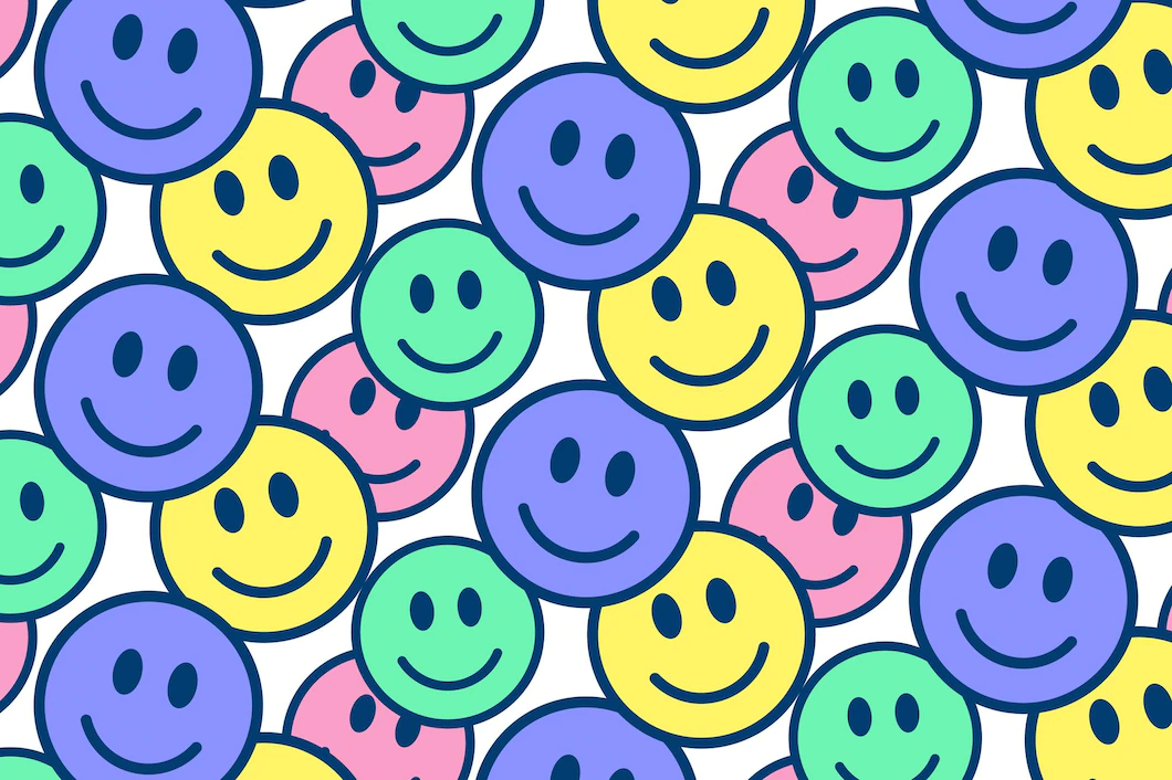 Colorful Happy Emoji Pattern Design 60389 65