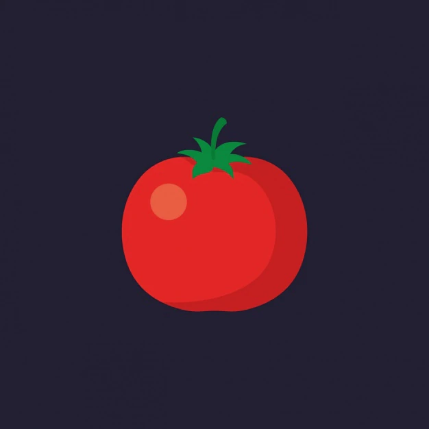 Coloured tomato design Free Vector