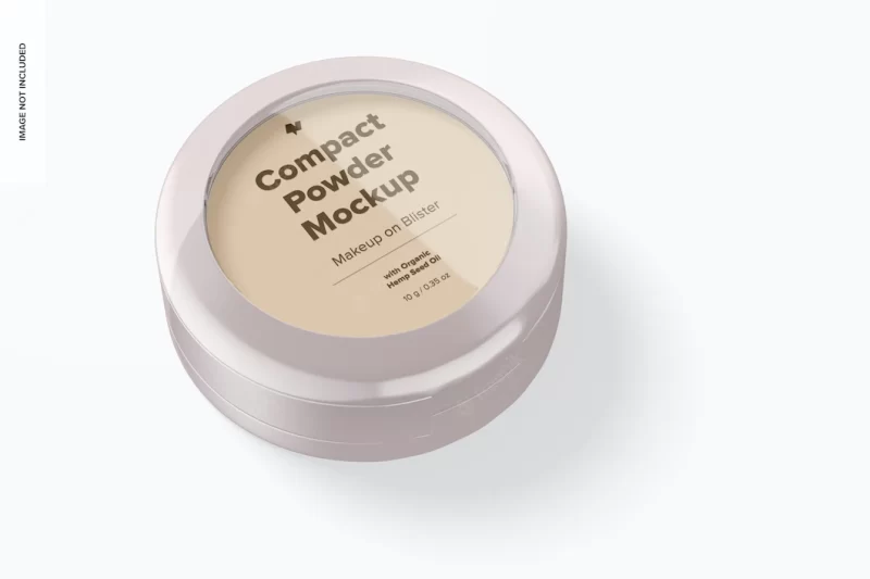 Compact powder mockup Free Psd