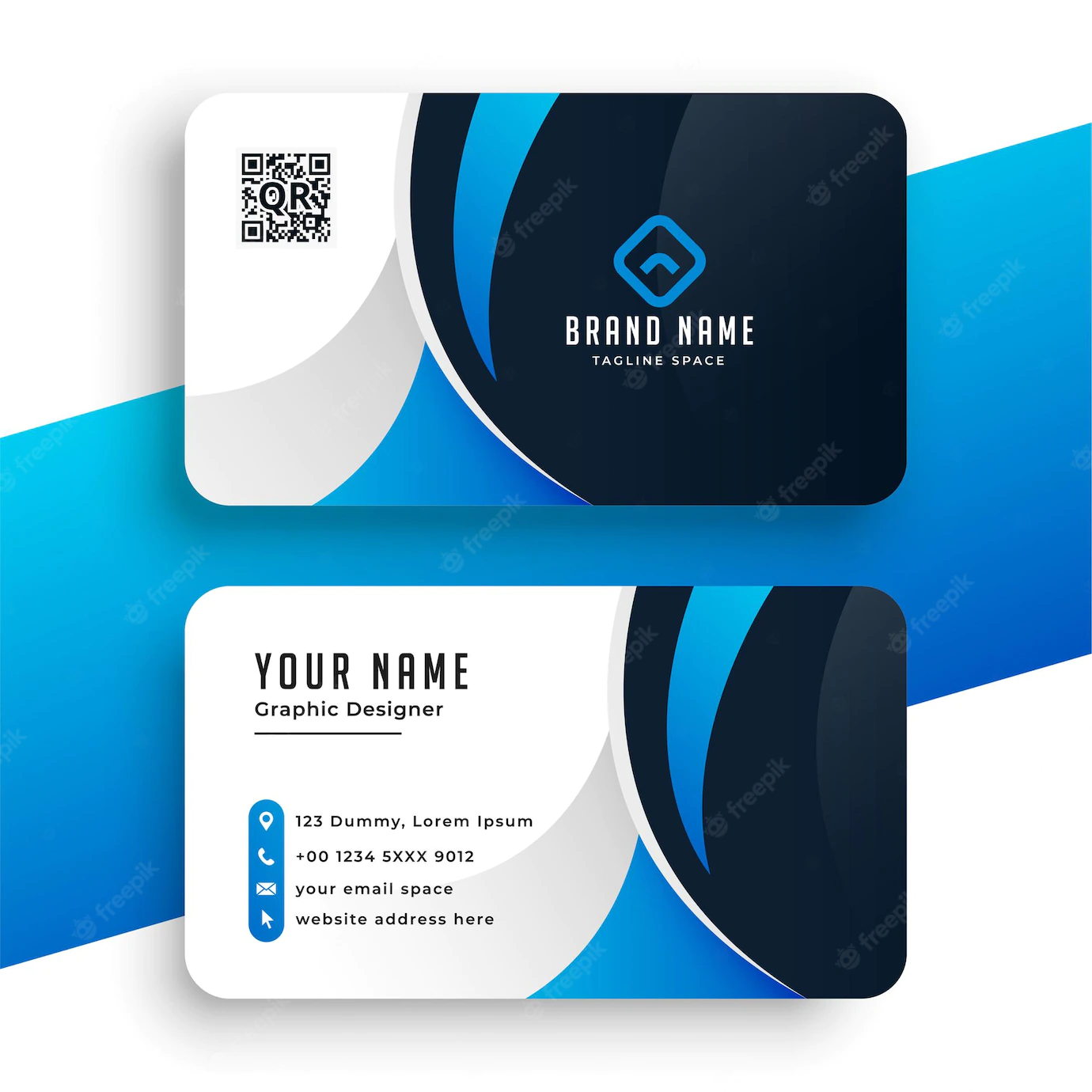 Company Business Card Blue Color 1017 31748