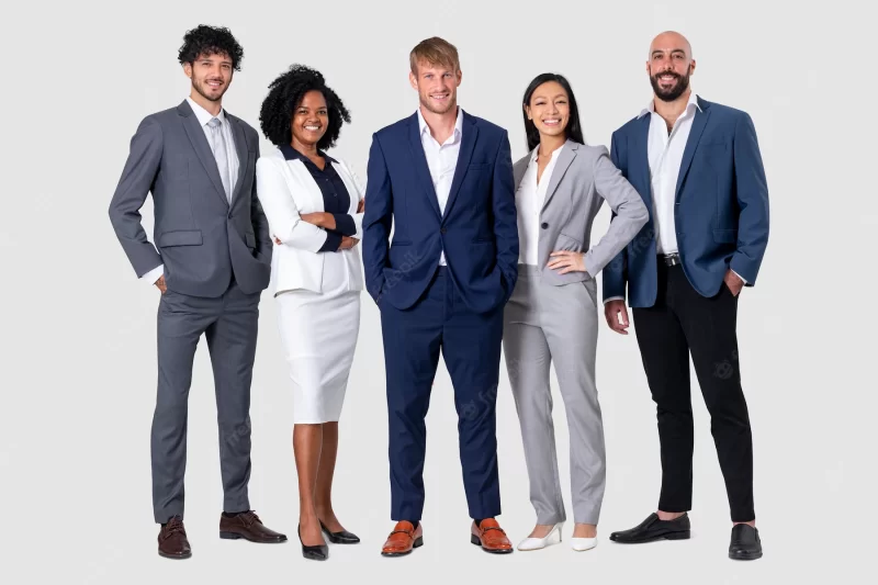 Confident business people diversity and teamwork concept Free Photo