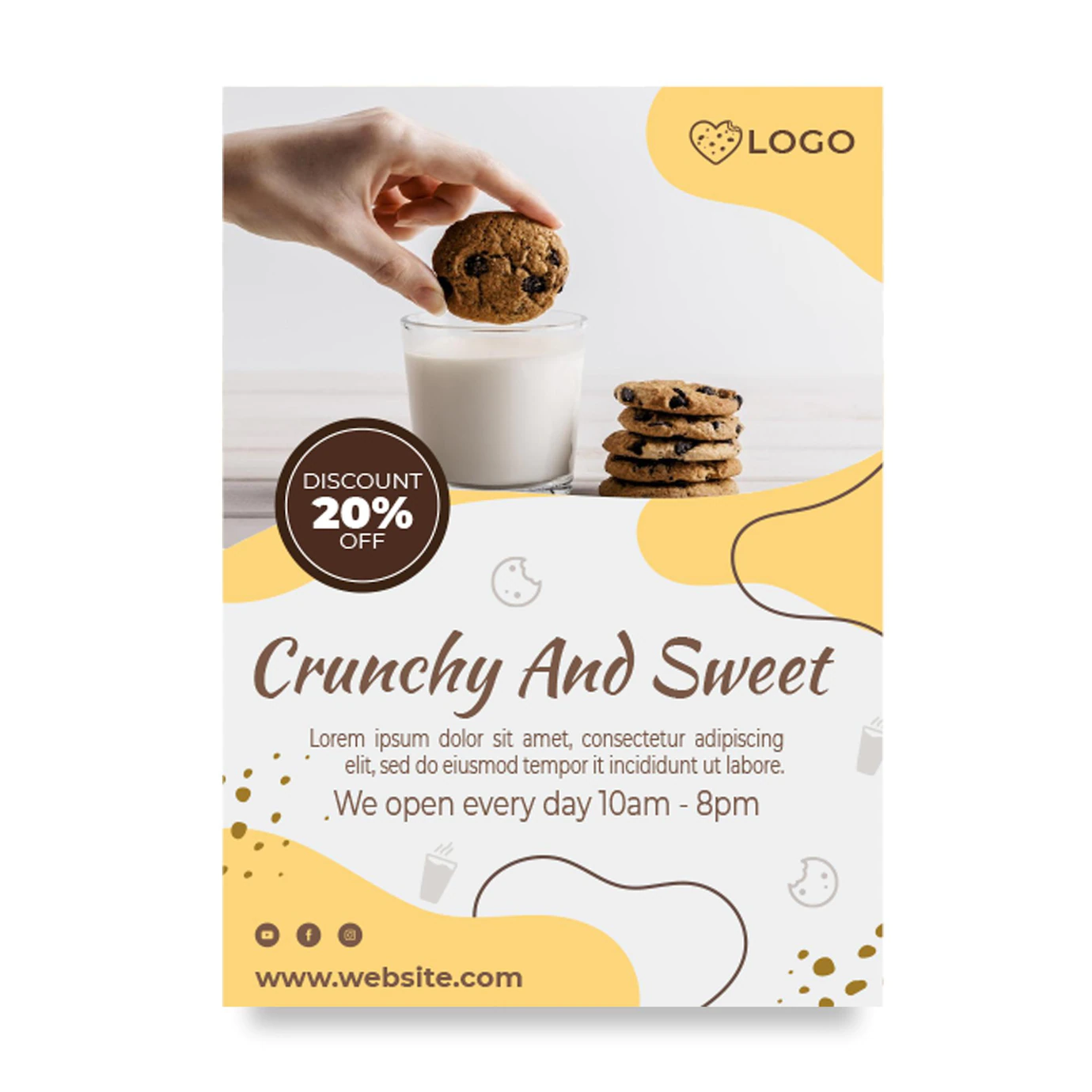 Cookies Discount Vertical Flyer Template 23 2148959789