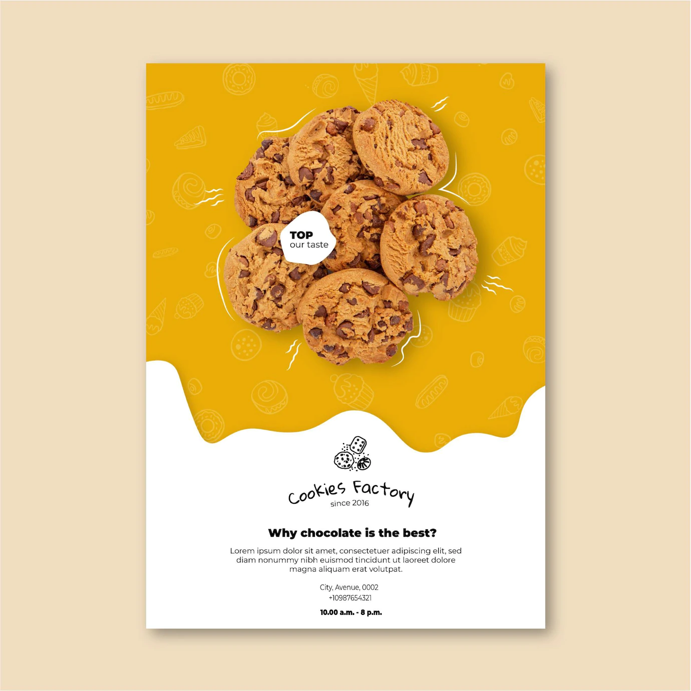 Cookies Flyer Vertical Template 23 2148774297