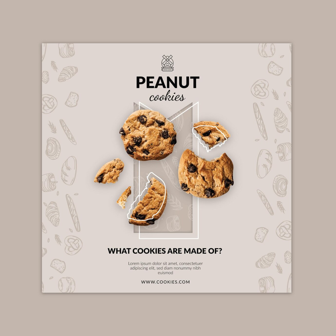 Cookies Squared Flyer Template 23 2148950437
