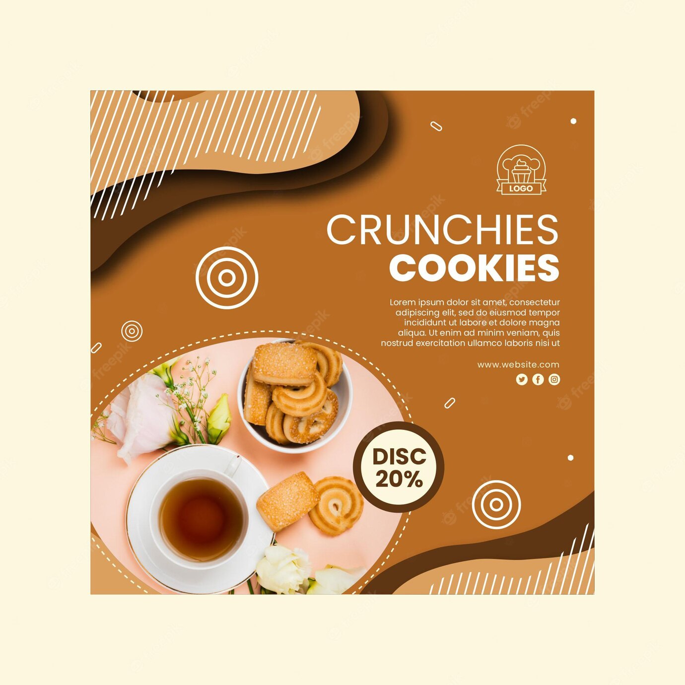 Cookies Squared Flyer Template 23 2148962660