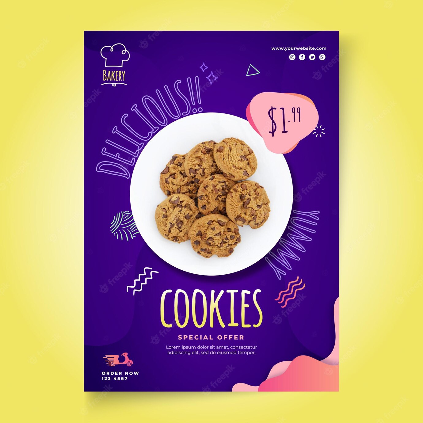 Cookies Vertical Flyer Template 23 2148701290