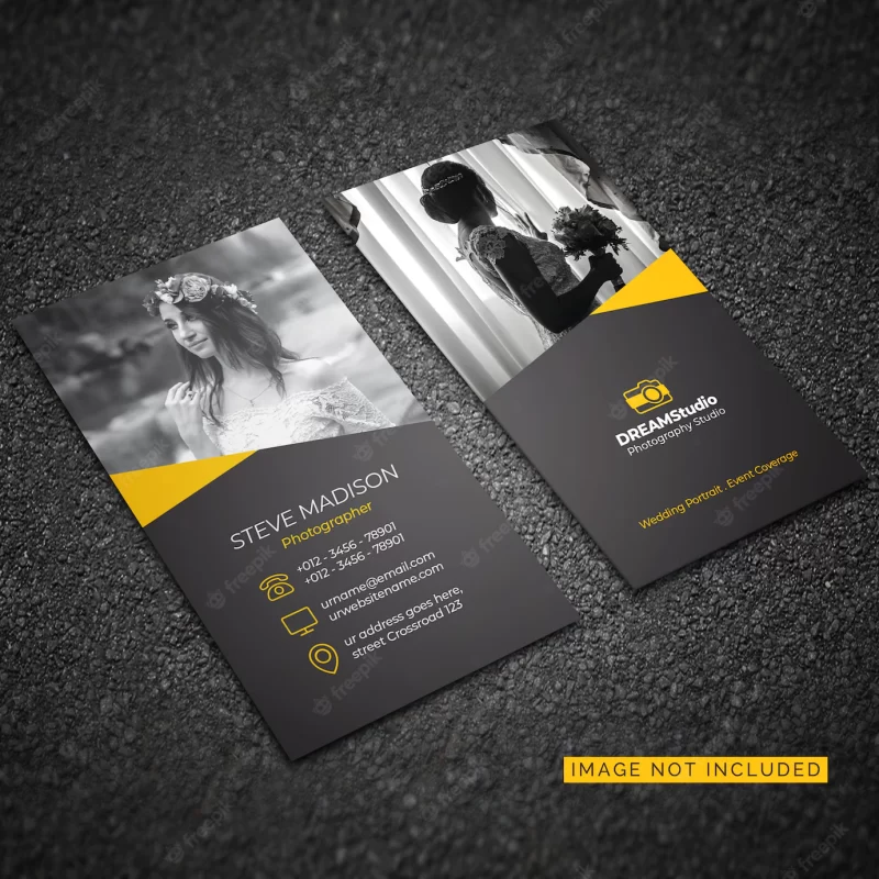 Corporate card template for photography Free Vector