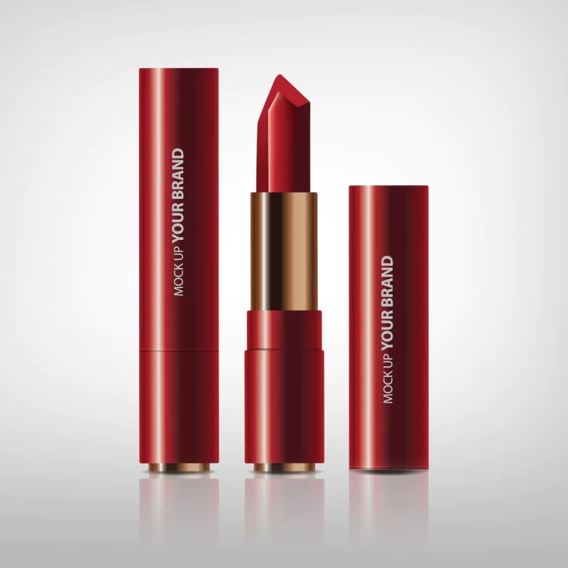 Cosmetic lipstick packaging Free Psd