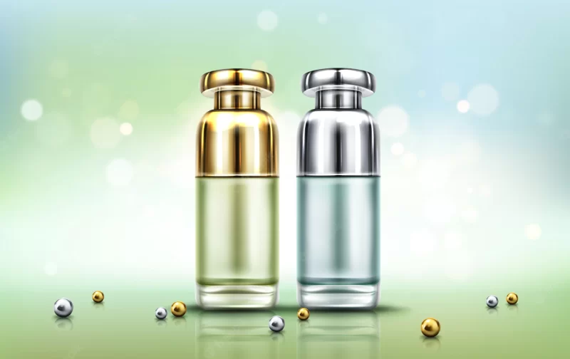 Cosmetics bottles, beauty skin care cosmetic tubes Free Vector