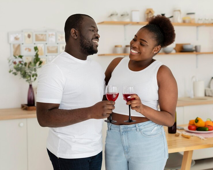 Couple Drinking Some Wine Together 23 2148960285