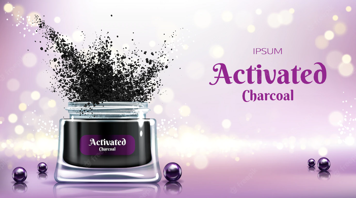 Cream With Activated Charcoal 3d Vector Banner 33099 1259