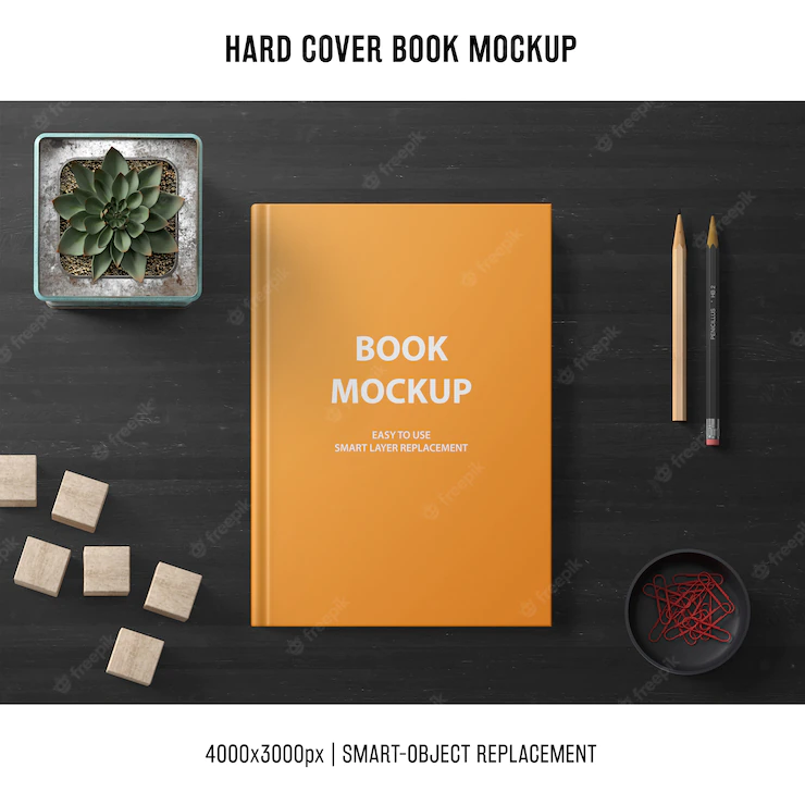 Creative Hard Cover Book Mockup 1318 326