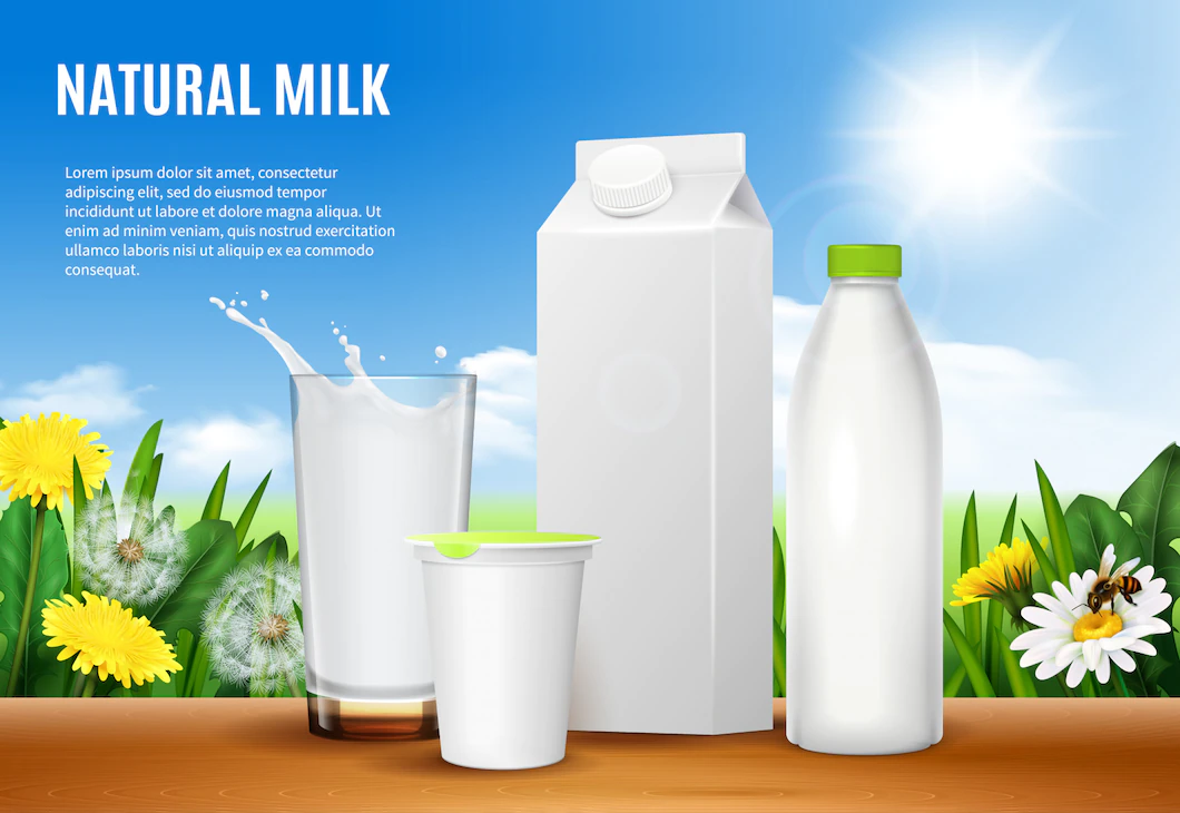 Dairy Packaging Realistic Composition 1284 25937