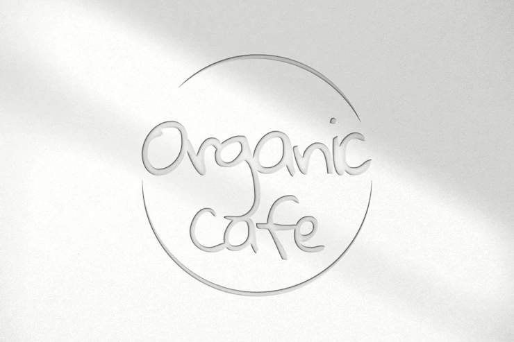 Deboss Logo Mockup Psd Organic Cafe 53876 116052