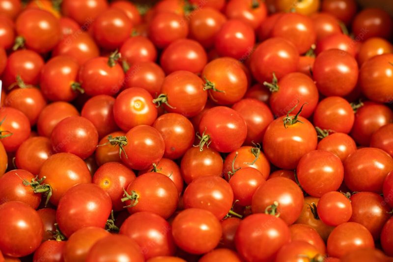 Delicious bright red cherry tomatoes. Free Photo