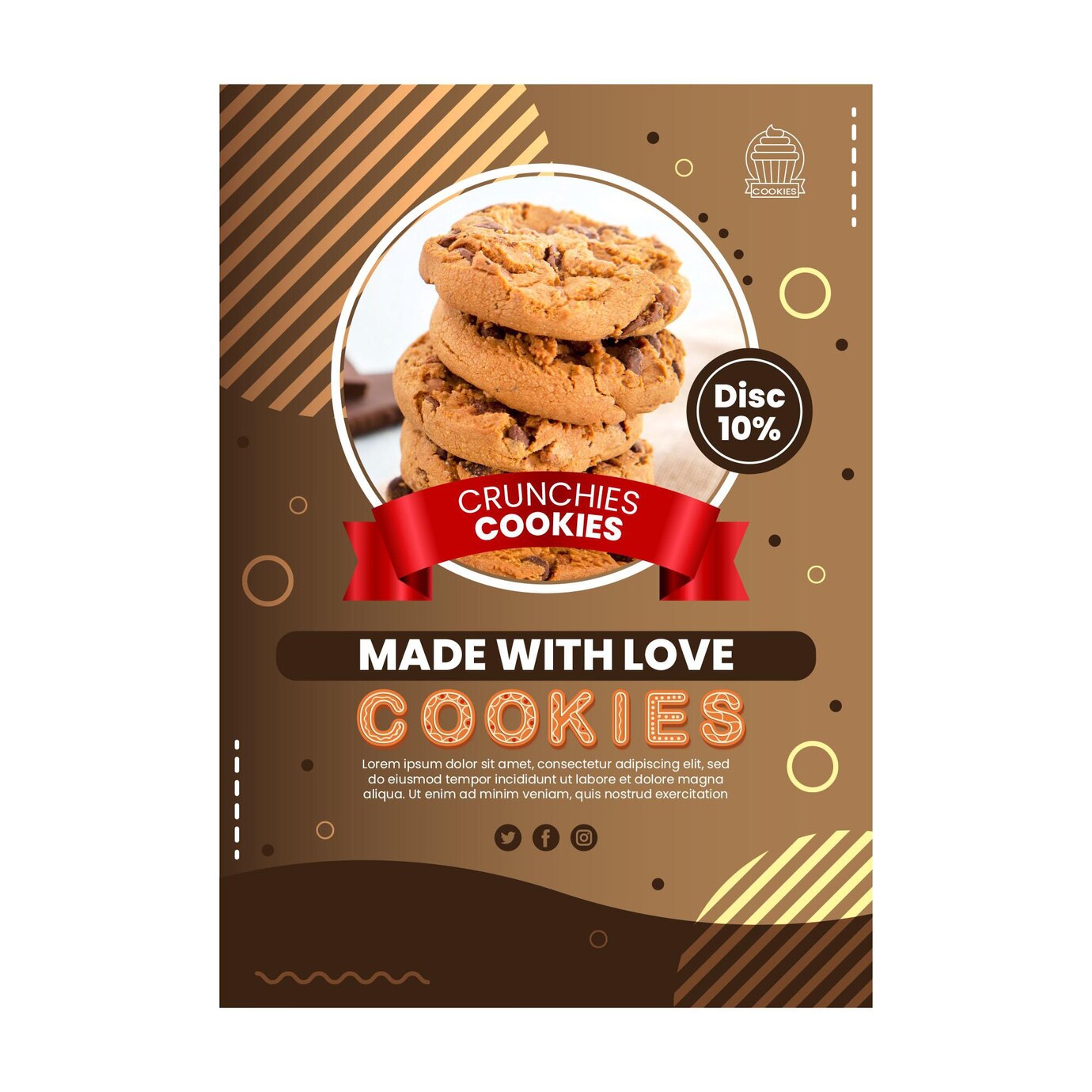 Delicious Cookies Vertical Flyer Template 23 2148927099